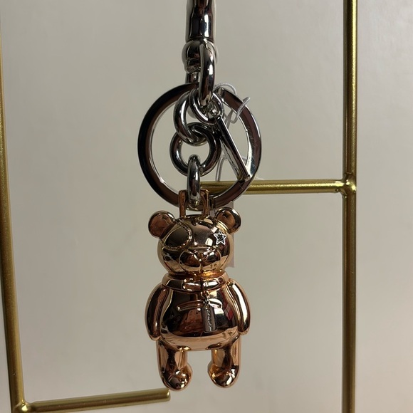 Coach Rose Gold Bear Bag Charm - Picture 3 of 7